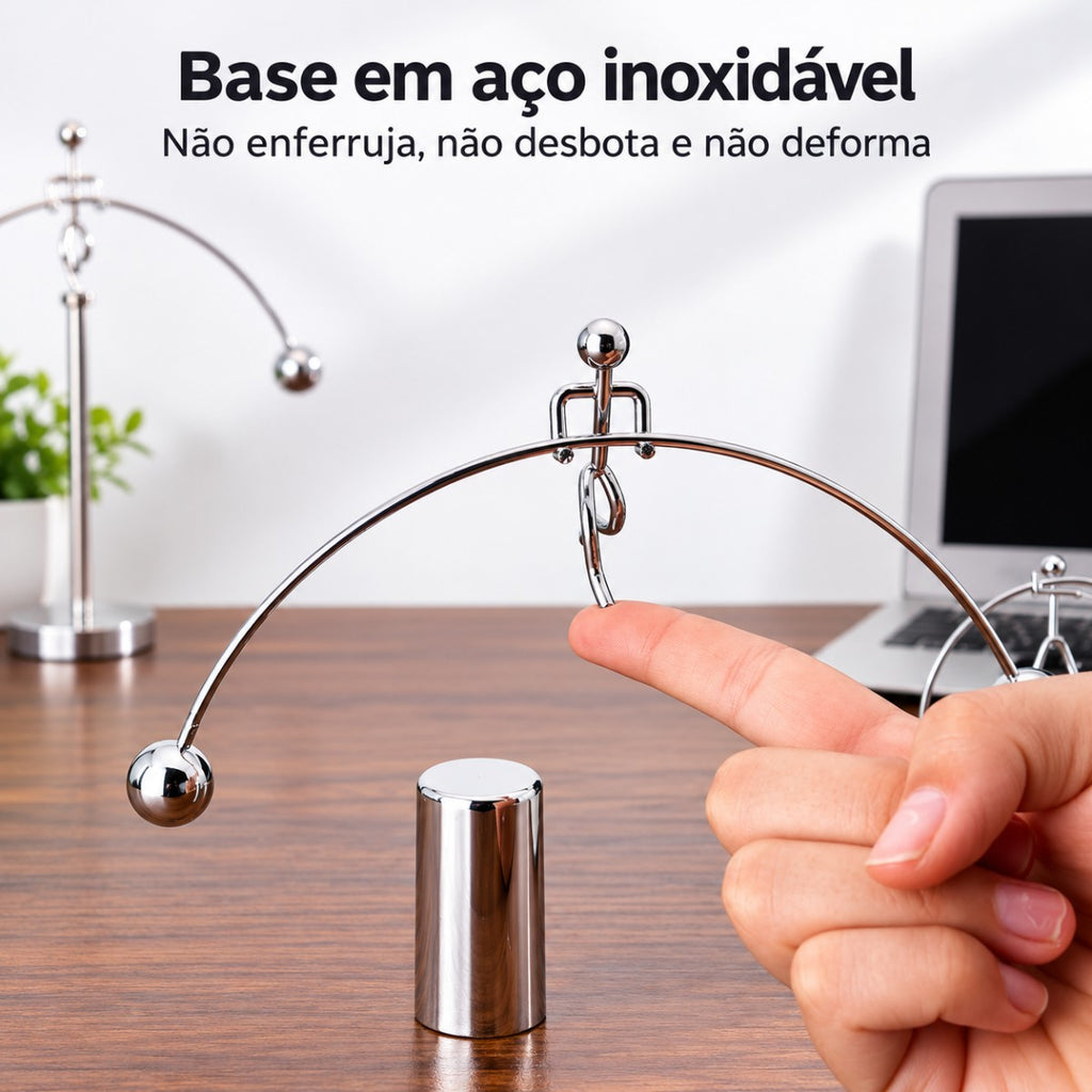 O Equilibrista | Escultura de Equilíbrio em Metal